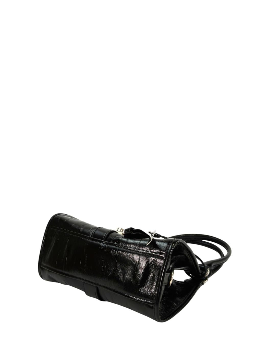 PRADA プラダ スモール レザー トートバッグ ブラック 管理番号：11367