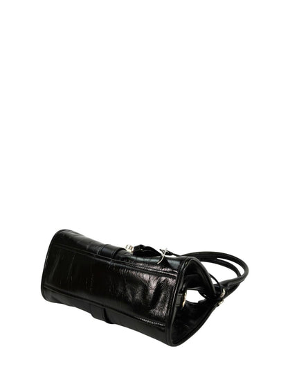 PRADA プラダ スモール レザー トートバッグ ブラック 管理番号：11367