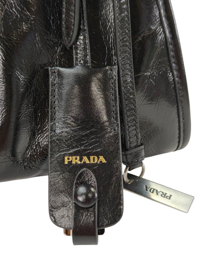 PRADA プラダ スモール レザー トートバッグ ブラック 管理番号：11367