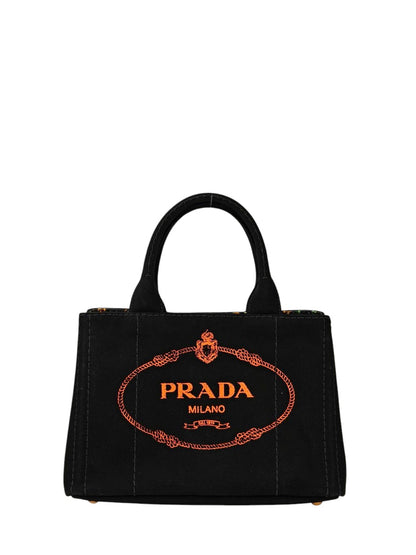 PRADA プラダ カナパ トートバッグ ブラック×オレンジ 管理番号：11391