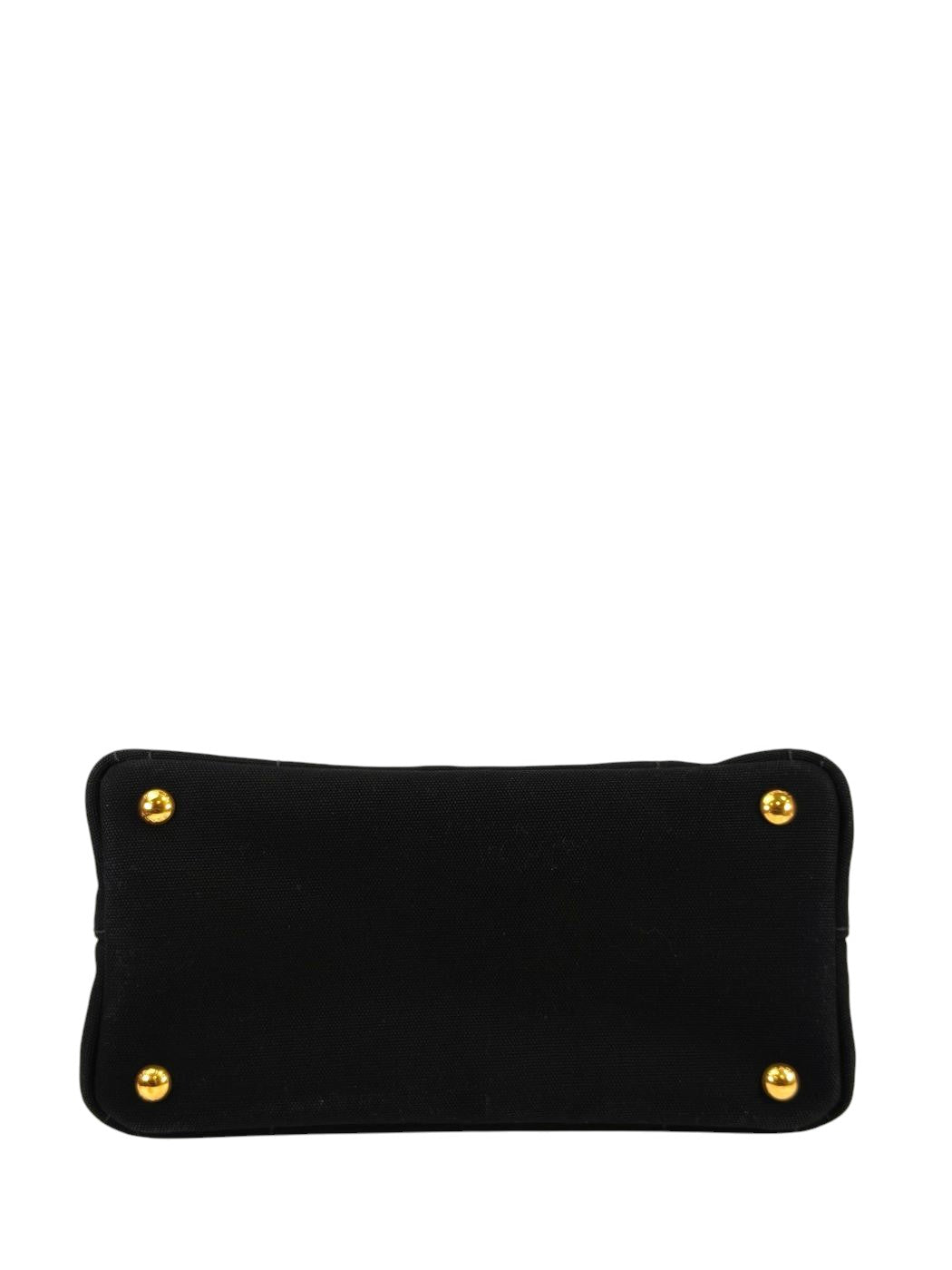 PRADA プラダ カナパ トートバッグ ブラック×オレンジ 管理番号：11391