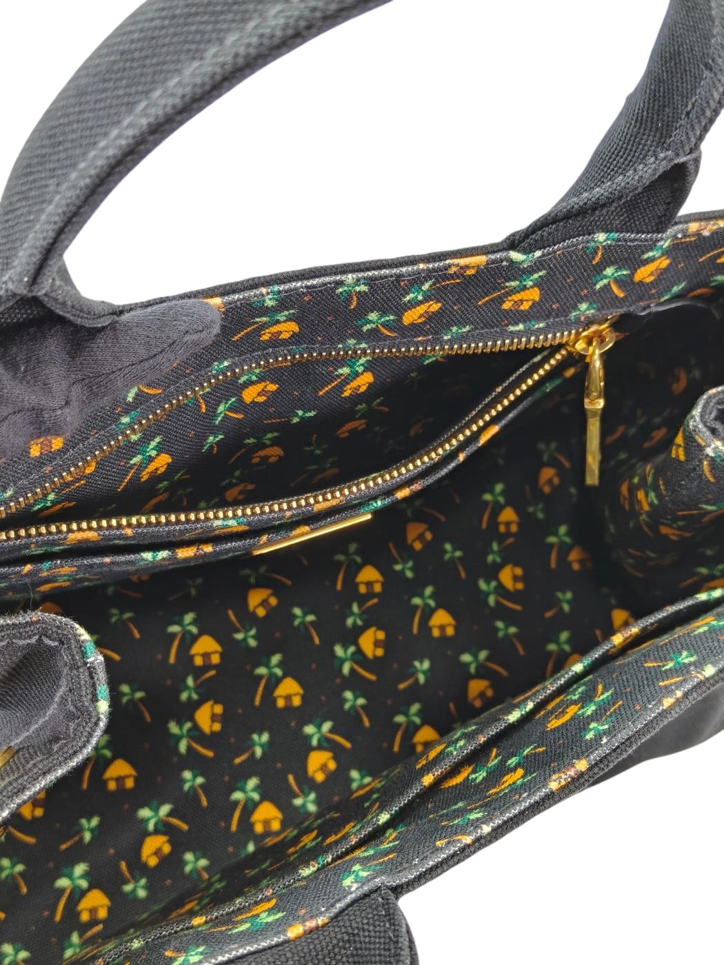 PRADA プラダ カナパ トートバッグ ブラック×オレンジ 管理番号：11391