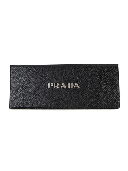 PRADA プラダ 三角ロゴ サフィアーノレザー キーリング ブラック 管理番号：11404