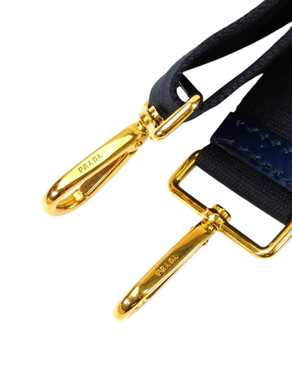 PRADA プラダ カナパ トートバッグ 2WAY ネイビー 管理番号：11414