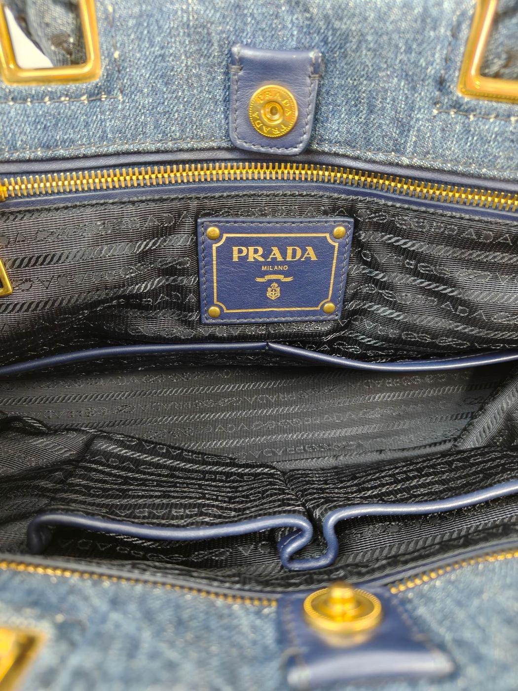 PRADA プラダ カナパ トートバッグ 2WAY ネイビー 管理番号：11414