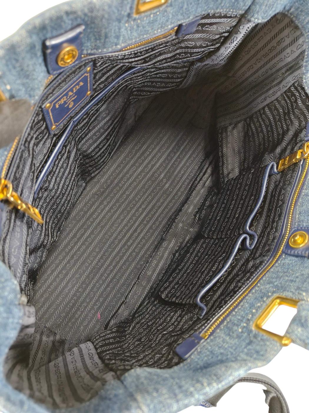 PRADA プラダ カナパ トートバッグ 2WAY ネイビー 管理番号：11414