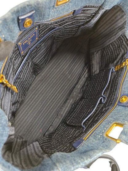PRADA プラダ カナパ トートバッグ 2WAY ネイビー 管理番号：11414