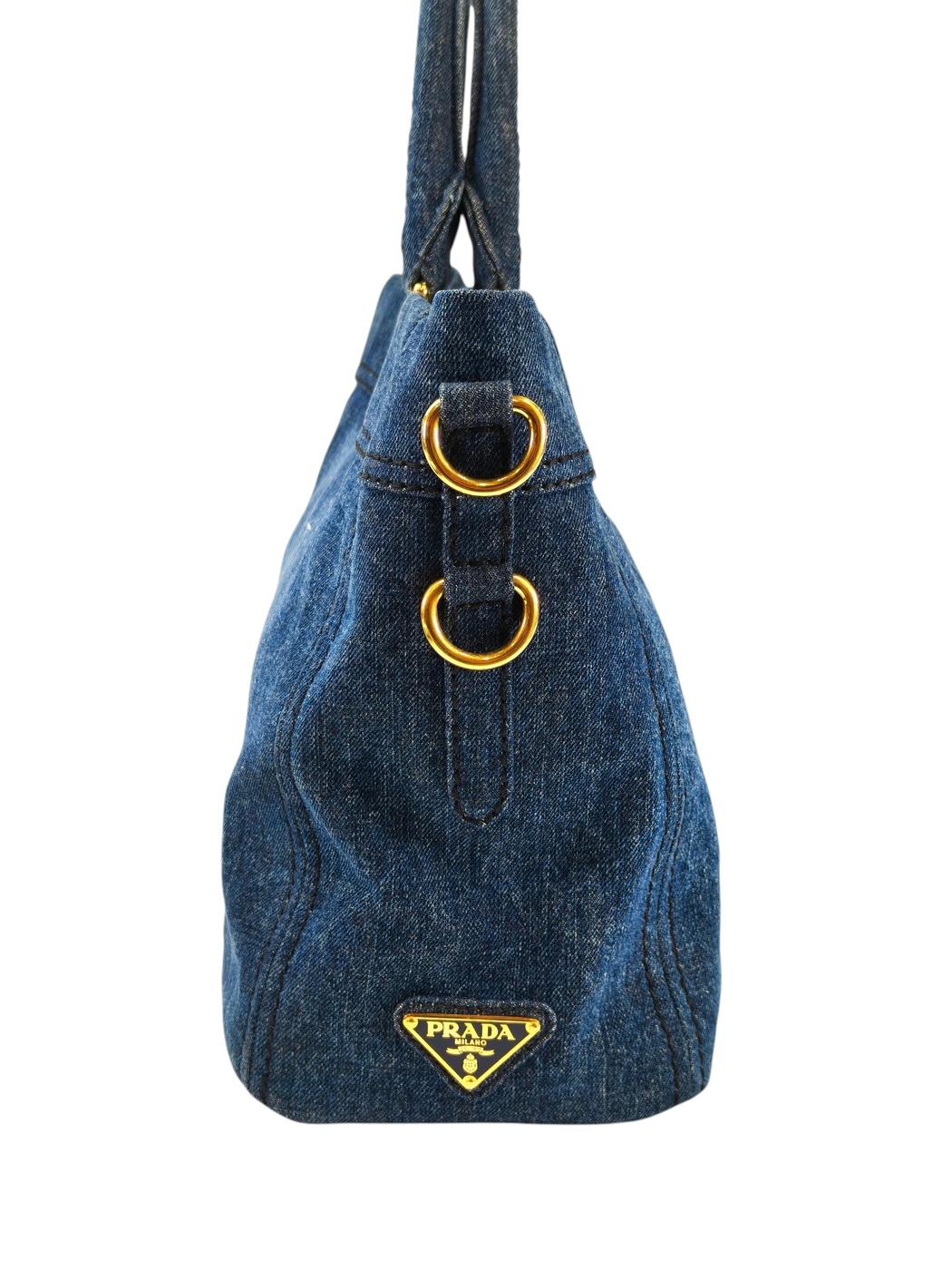PRADA プラダ カナパ トートバッグ 2WAY ネイビー 管理番号：11414