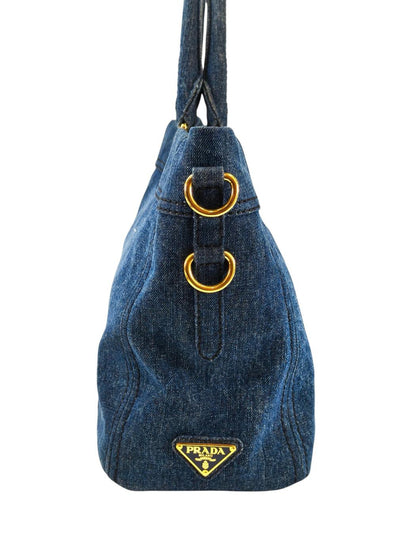 PRADA プラダ カナパ トートバッグ 2WAY ネイビー 管理番号：11414