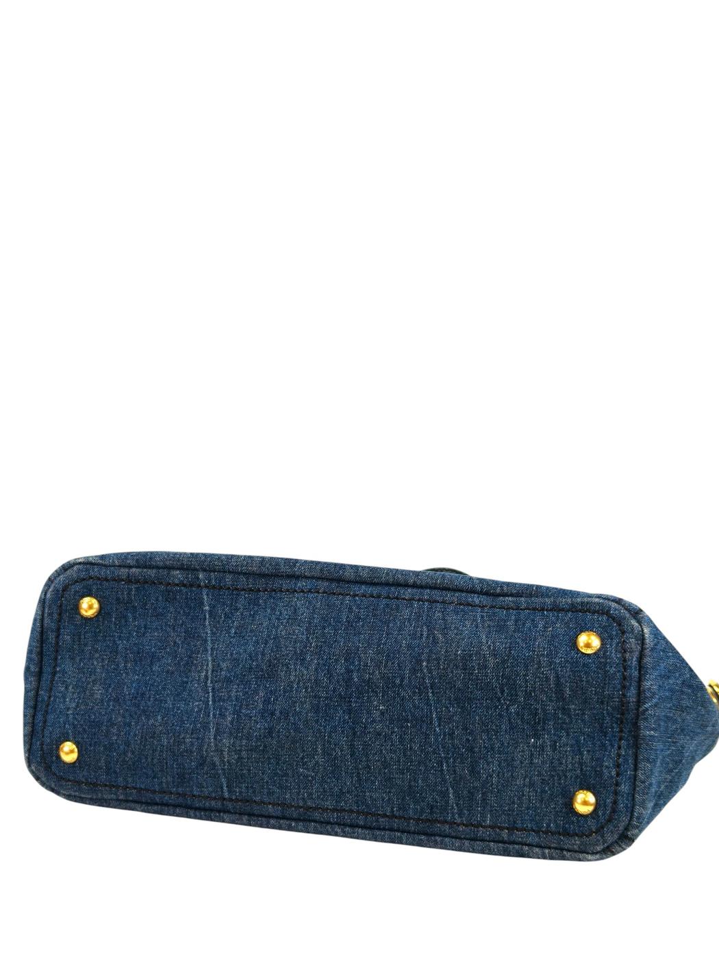 PRADA プラダ カナパ トートバッグ 2WAY ネイビー 管理番号：11414