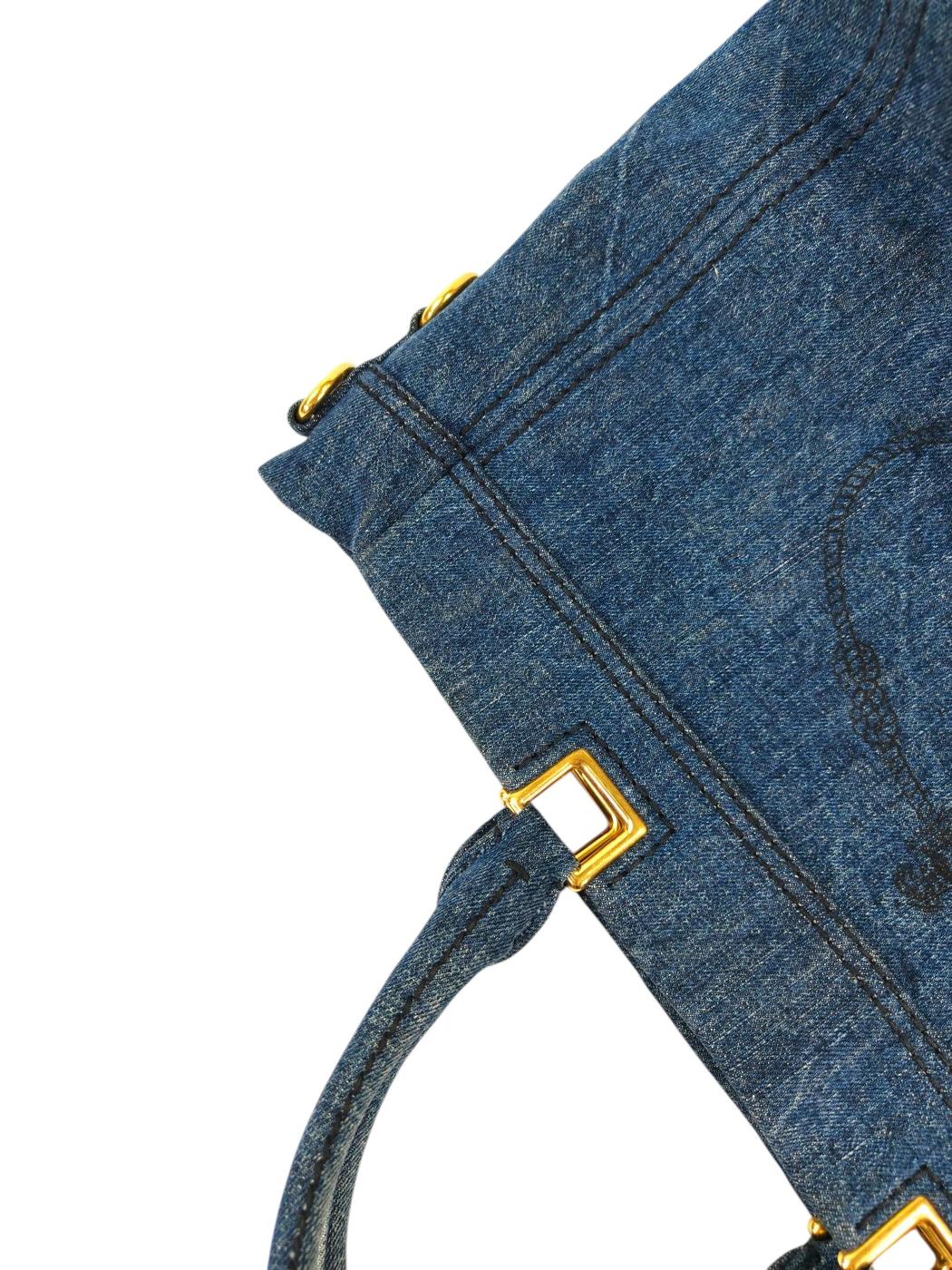 PRADA プラダ カナパ トートバッグ 2WAY ネイビー 管理番号：11414