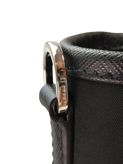 PRADA プラダ ナイロン 三角ロゴ付き 2WAY トートバッグ ブラック 管理番号：11657