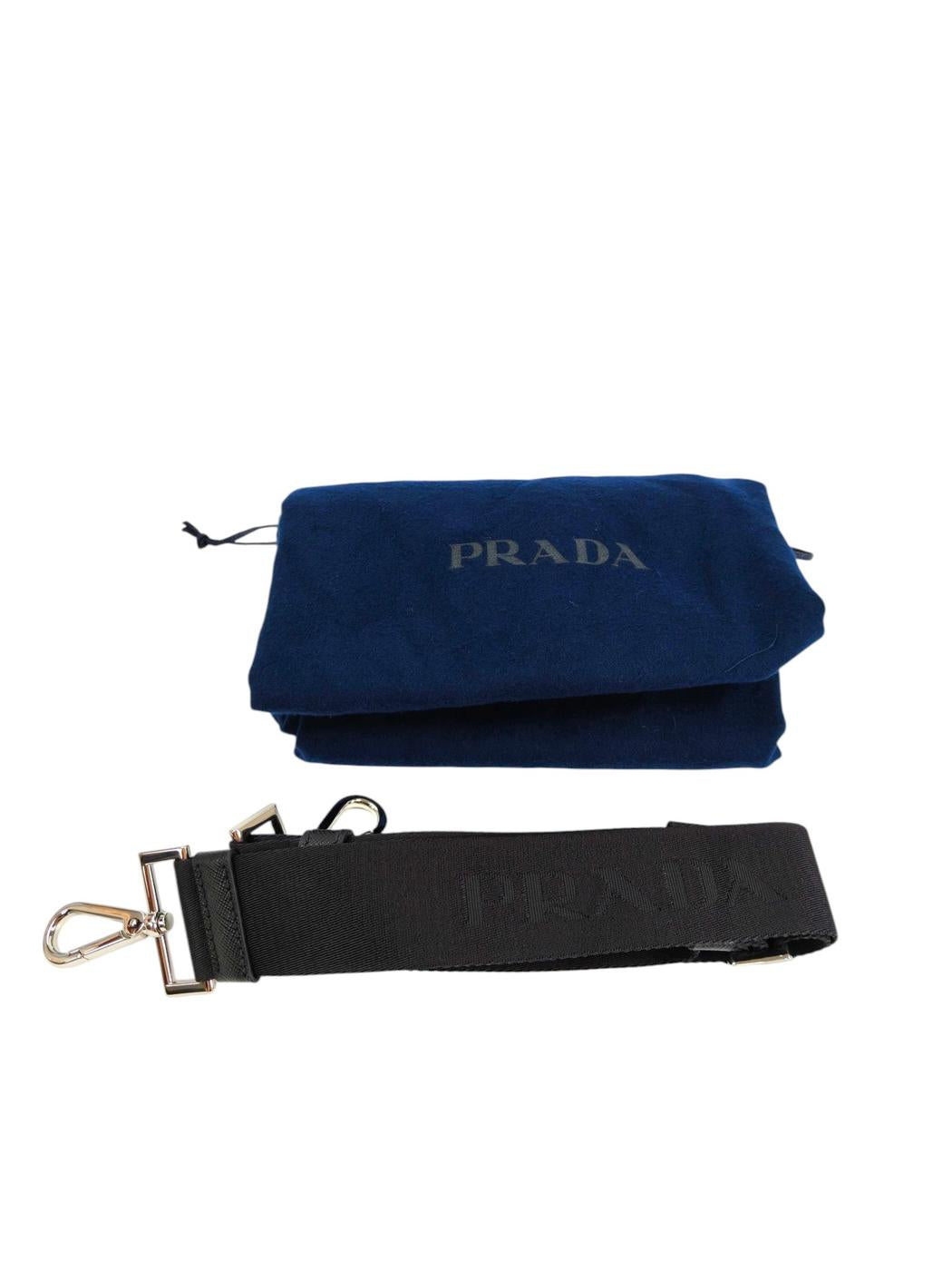 PRADA プラダ ナイロン 三角ロゴ付き 2WAY トートバッグ ブラック 管理番号：11657