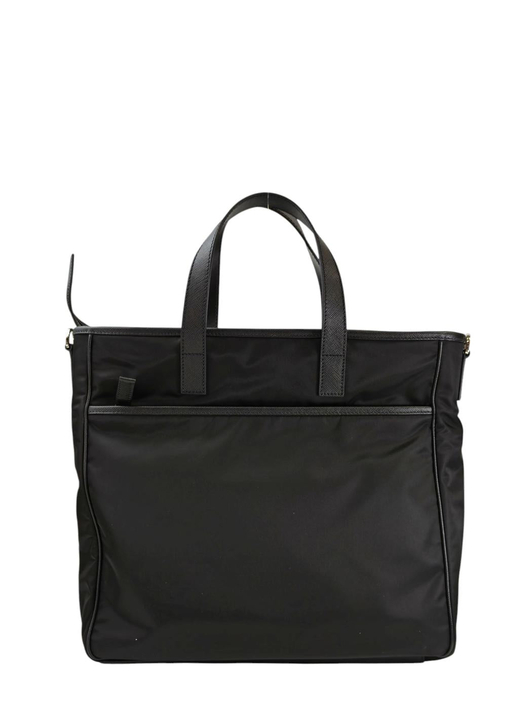 PRADA プラダ ナイロン 三角ロゴ付き 2WAY トートバッグ ブラック 管理番号：11657