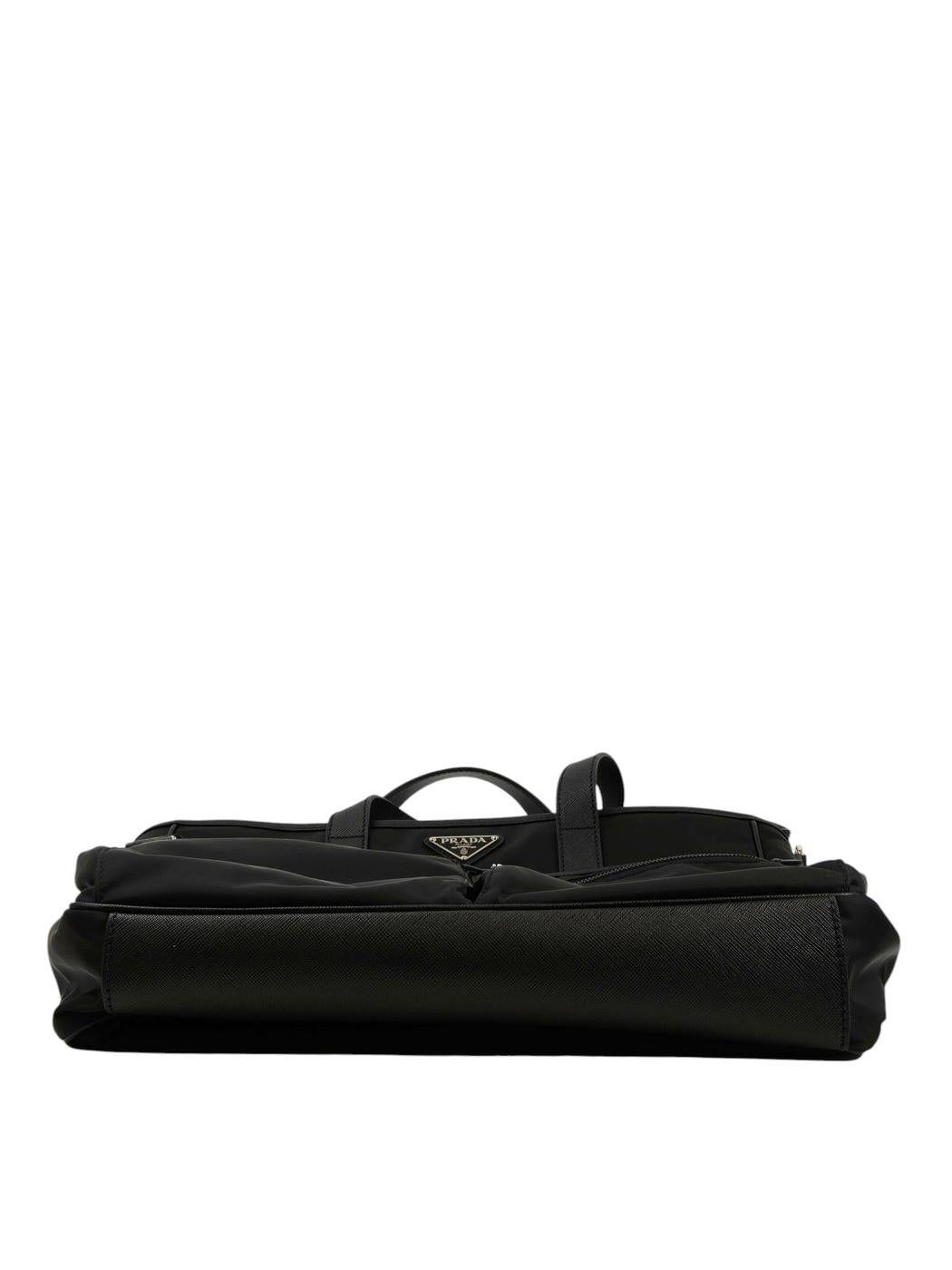 PRADA プラダ ナイロン 三角ロゴ付き 2WAY トートバッグ ブラック 管理番号：11657