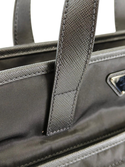 PRADA プラダ ナイロン 三角ロゴ付き 2WAY トートバッグ ブラック 管理番号：11657