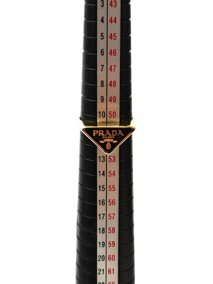 PRADA Triangle Logo #11 Ring Black x Gold Control number: 11707