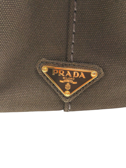 PRADA プラダ カナパトート ミニ トートバッグ 緑 キャンバス 管理番号：11746