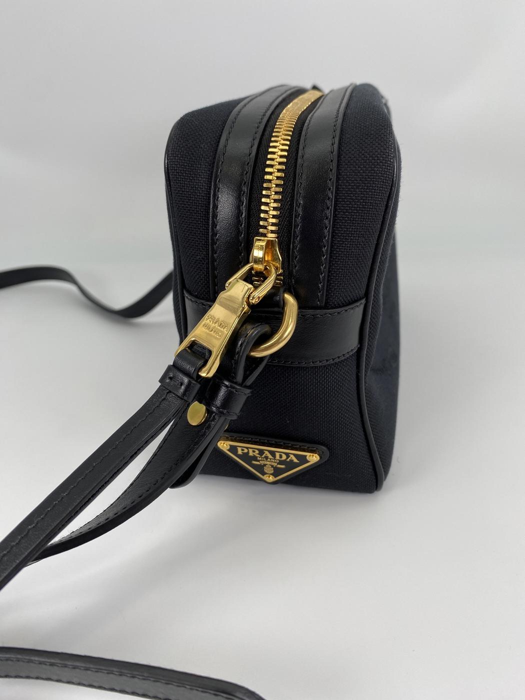 PRADA 提花单肩包 1BH089 Logo 提花 NERO 简约款 控制编号：9024