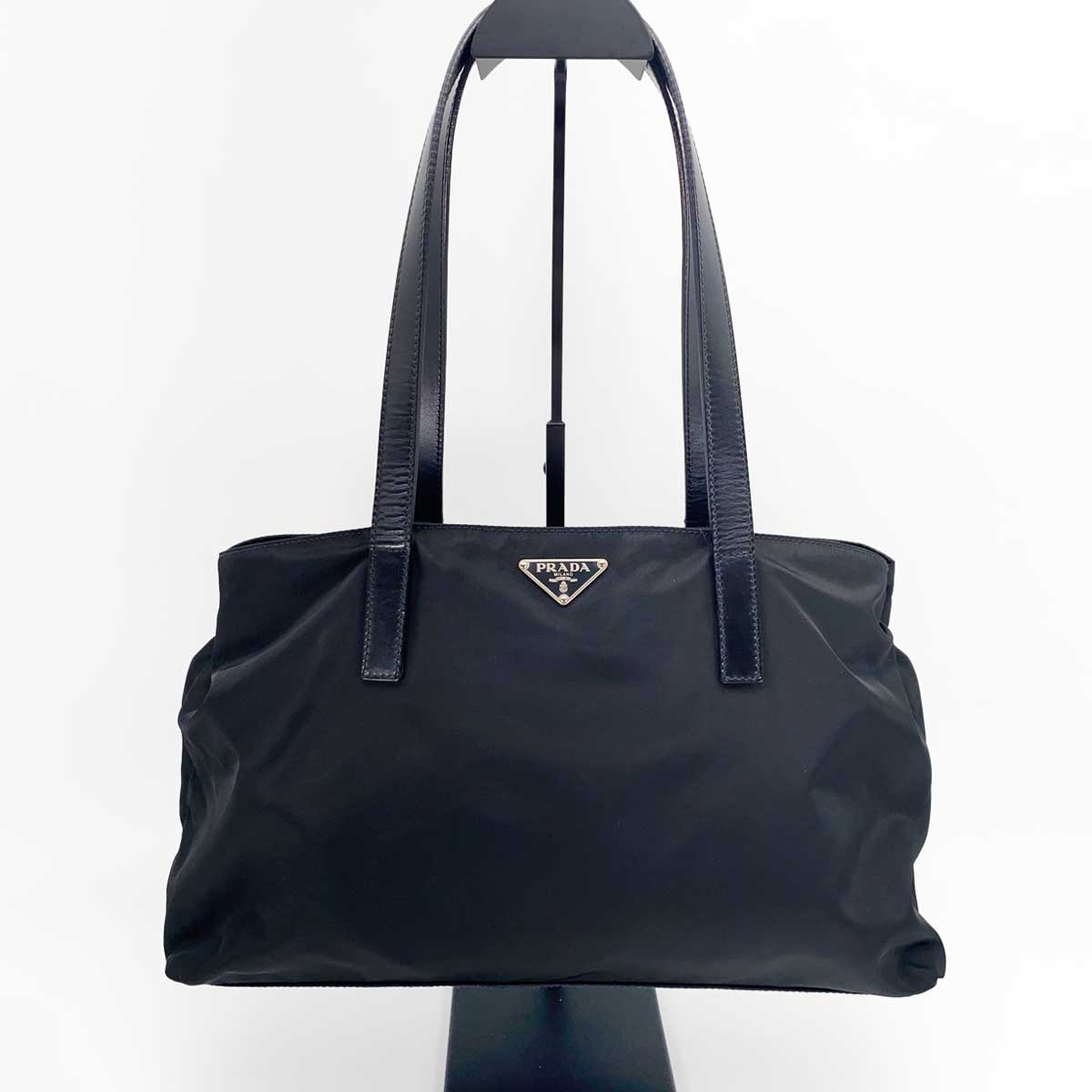 PRADA プラダ トートバッグ ハンドバッグ ナイロン 黒 NERO 管理番号：9221