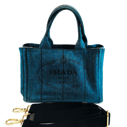 PRADA Canapa 两用单肩包/手提包，IDG 牛仔布，参考编号：9704