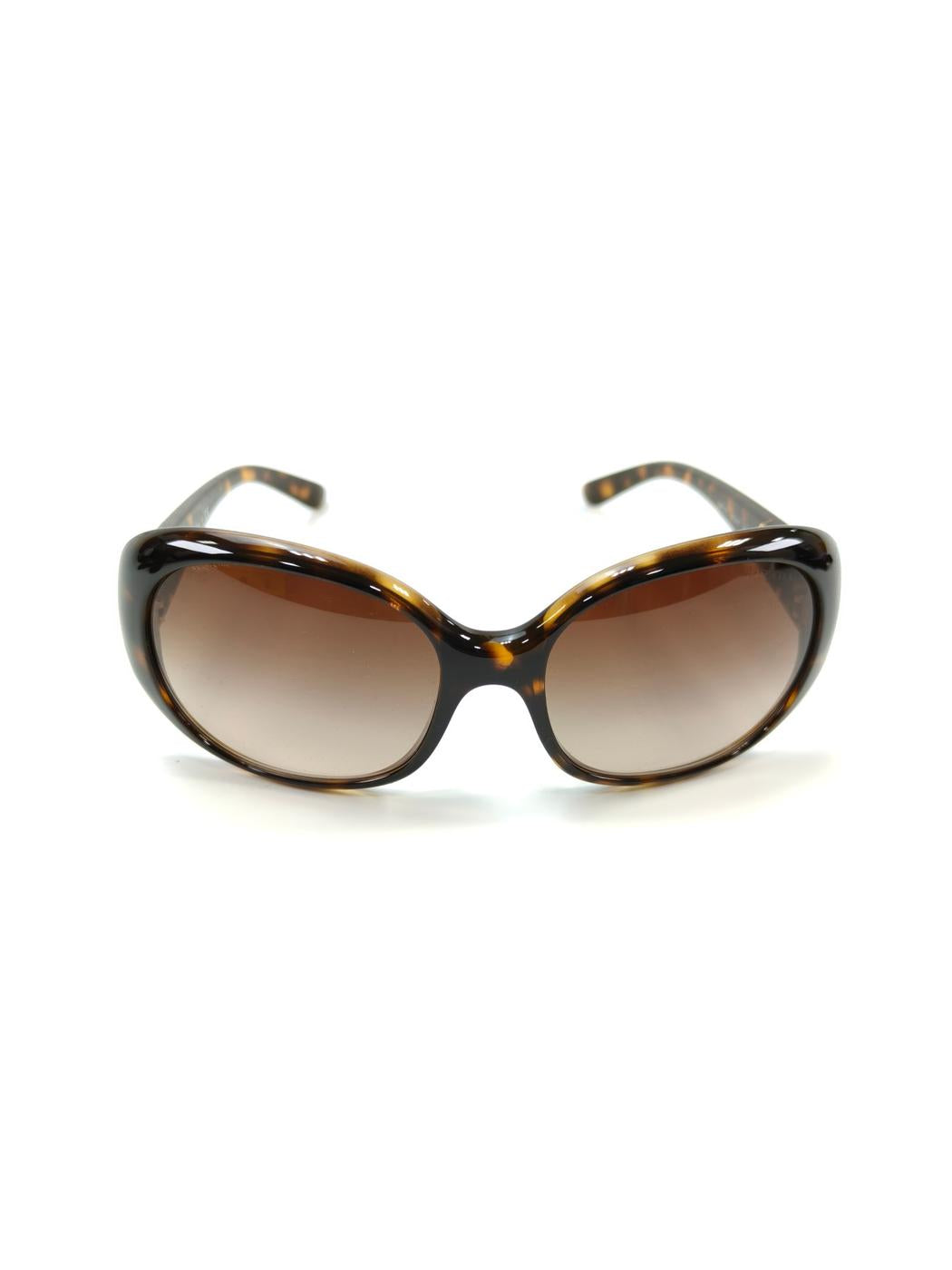 PRADA プラダ トライアングルロゴ ベッコウ柄 バタフライ サングラス ブラウン 管理番号：9981