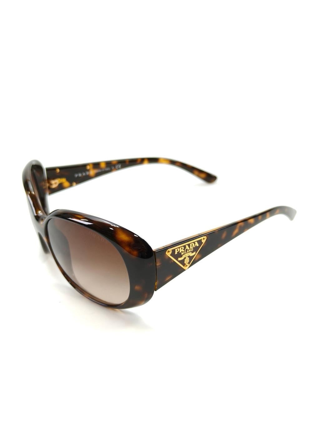 PRADA プラダ トライアングルロゴ ベッコウ柄 バタフライ サングラス ブラウン 管理番号：9981