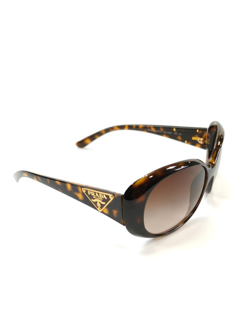 PRADA プラダ トライアングルロゴ ベッコウ柄 バタフライ サングラス ブラウン 管理番号：9981