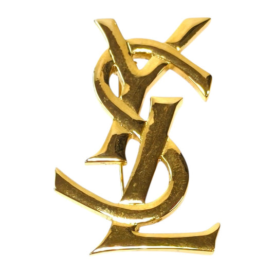 サンローラン Saint Laurent YSL ロゴブローチ ブローチ 金 管理番号：11764