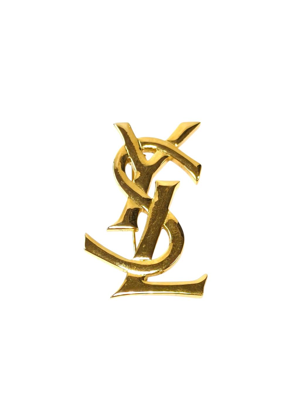 サンローラン Saint Laurent YSL ロゴブローチ ブローチ 金 管理番号：11764