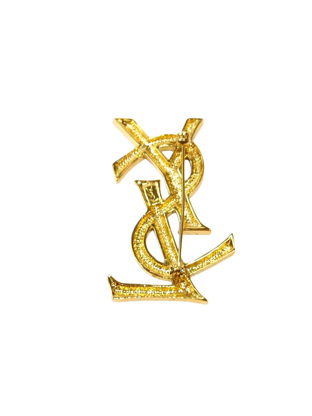 サンローラン Saint Laurent YSL ロゴブローチ ブローチ 金 管理番号：11764