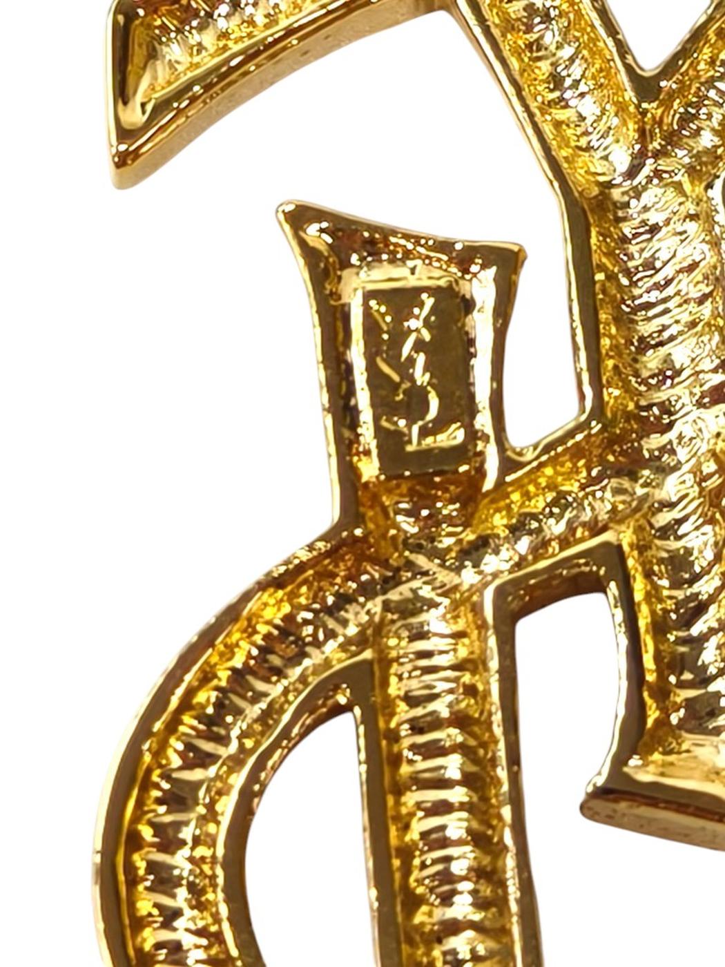 サンローラン Saint Laurent YSL ロゴブローチ ブローチ 金 管理番号：11764
