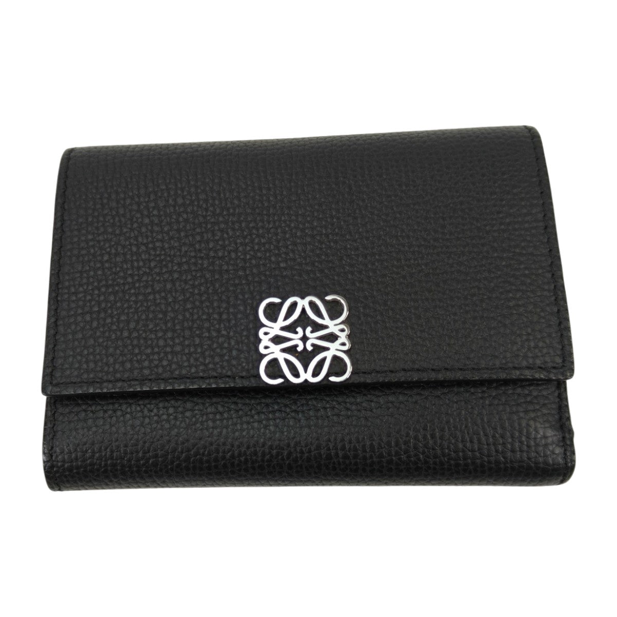 LOEWE Anagram 竖款三折钱包，黑色，参考编号：10339