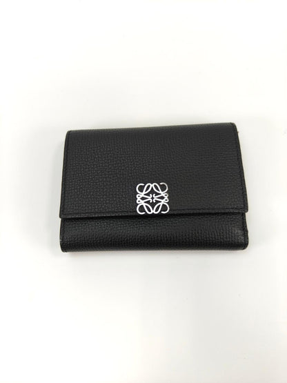 LOEWE Anagram 竖款三折钱包，黑色，参考编号：10339