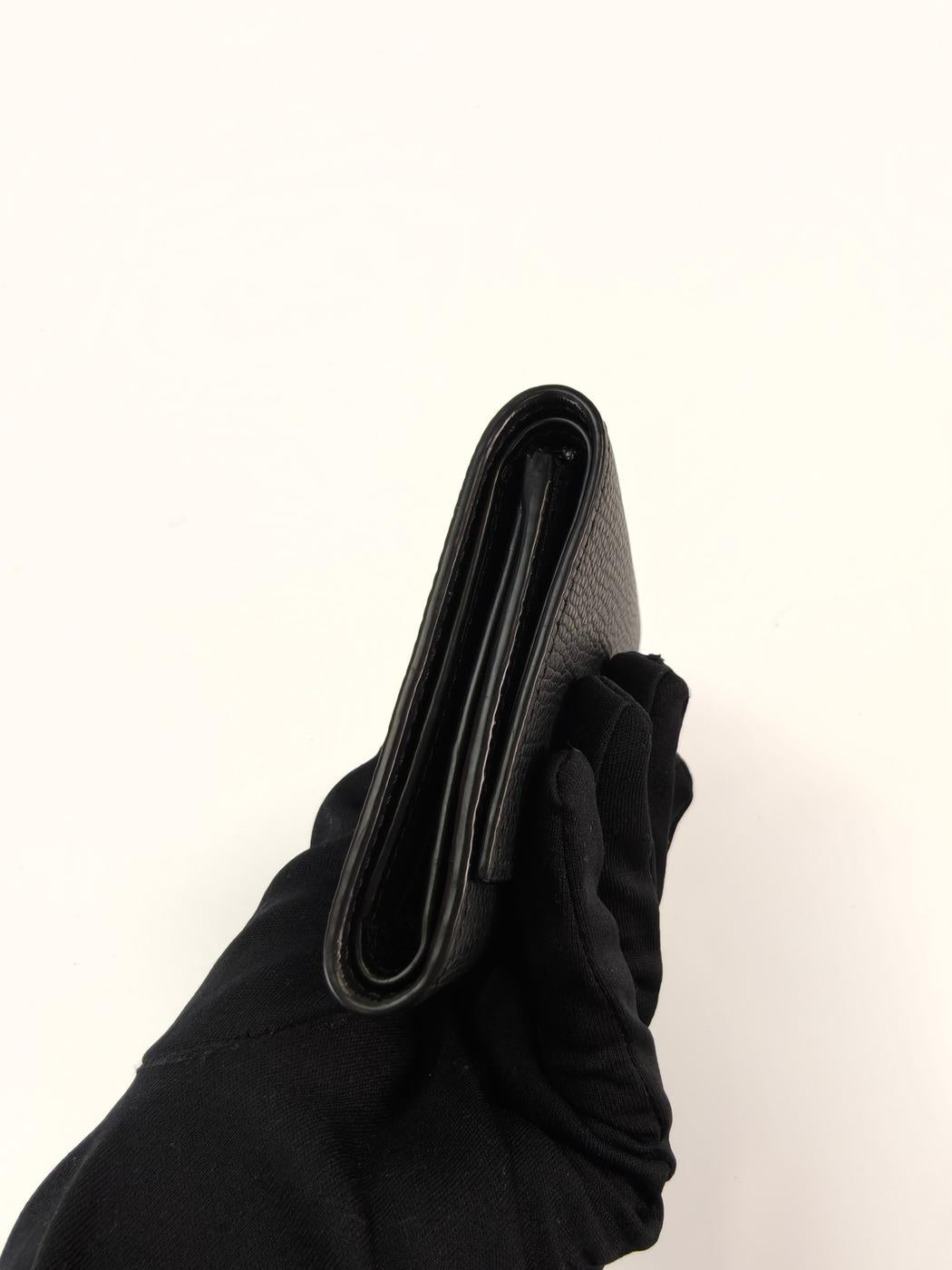 LOEWE Anagram 竖款三折钱包，黑色，参考编号：10339