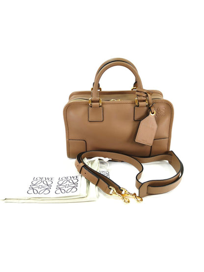 LOEWE Amazona 28 Anagram 两用手提包/迷你波士顿包/单肩包 棕色 参考编号：10371