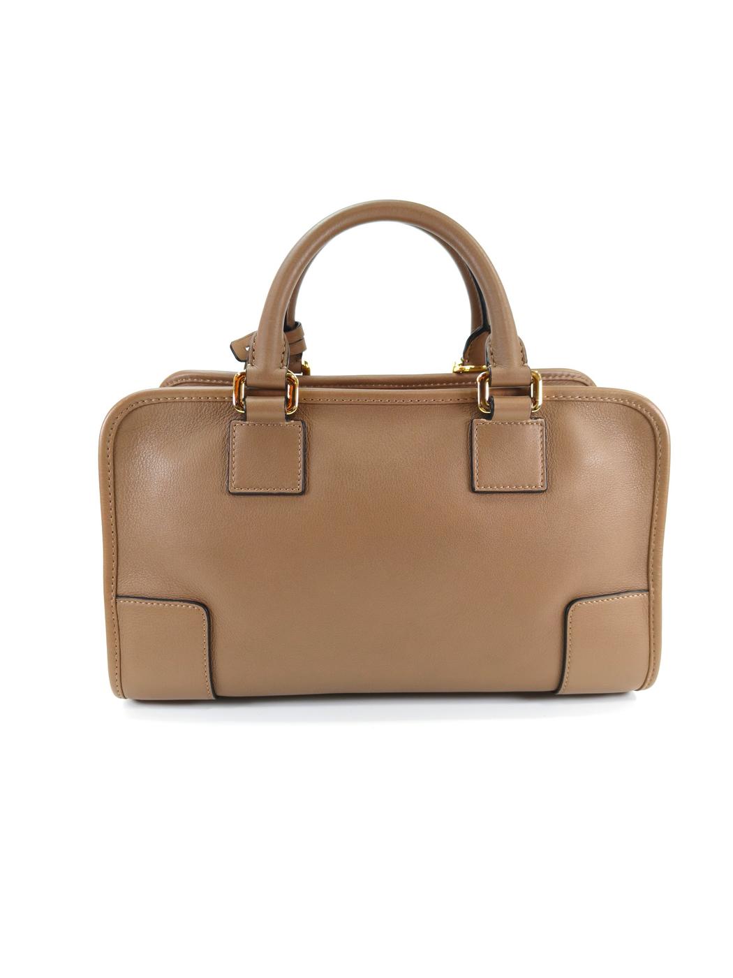 LOEWE Amazona 28 Anagram 两用手提包/迷你波士顿包/单肩包 棕色 参考编号：10371