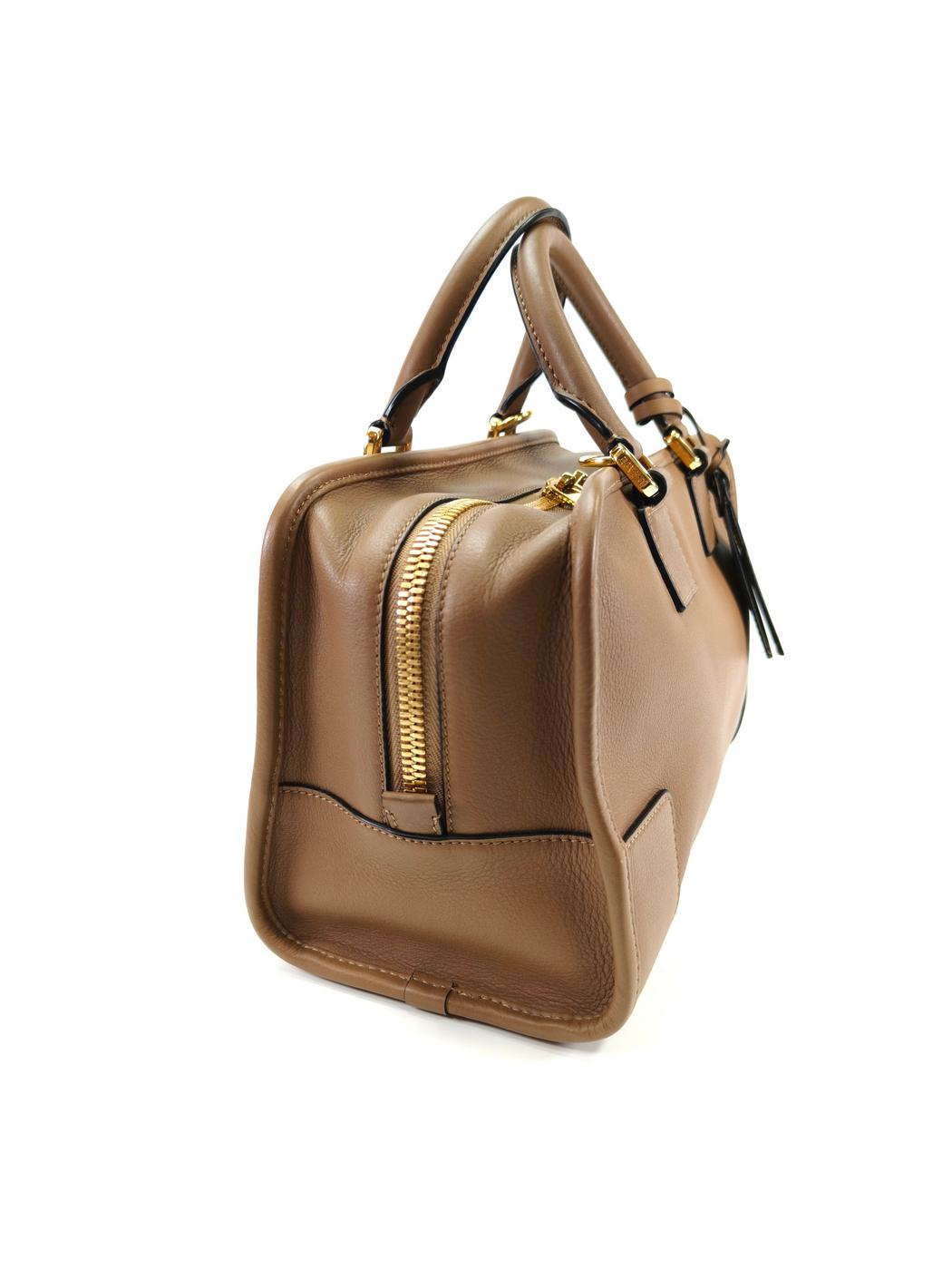 LOEWE Amazona 28 Anagram 两用手提包/迷你波士顿包/单肩包 棕色 参考编号：10371