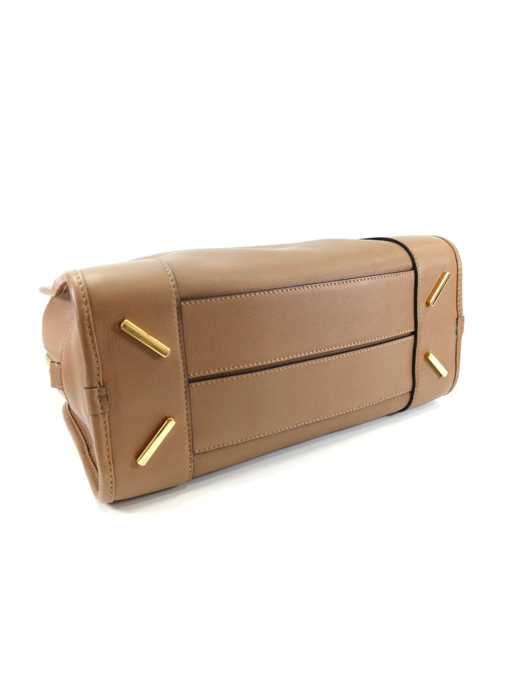 LOEWE Amazona 28 Anagram 两用手提包/迷你波士顿包/单肩包 棕色 参考编号：10371