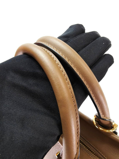 LOEWE Amazona 28 Anagram 两用手提包/迷你波士顿包/单肩包 棕色 参考编号：10371