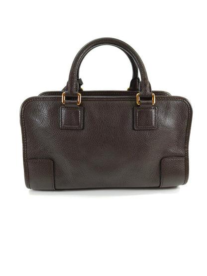 LOEWE Amazona 28 手提包，迷你波士顿包，棕色，控制编号：10390
