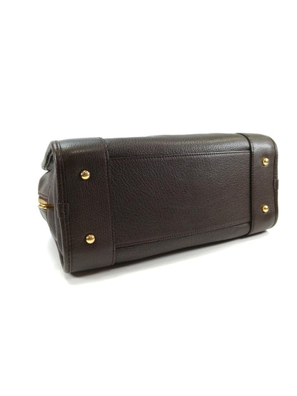 LOEWE Amazona 28 手提包，迷你波士顿包，棕色，控制编号：10390