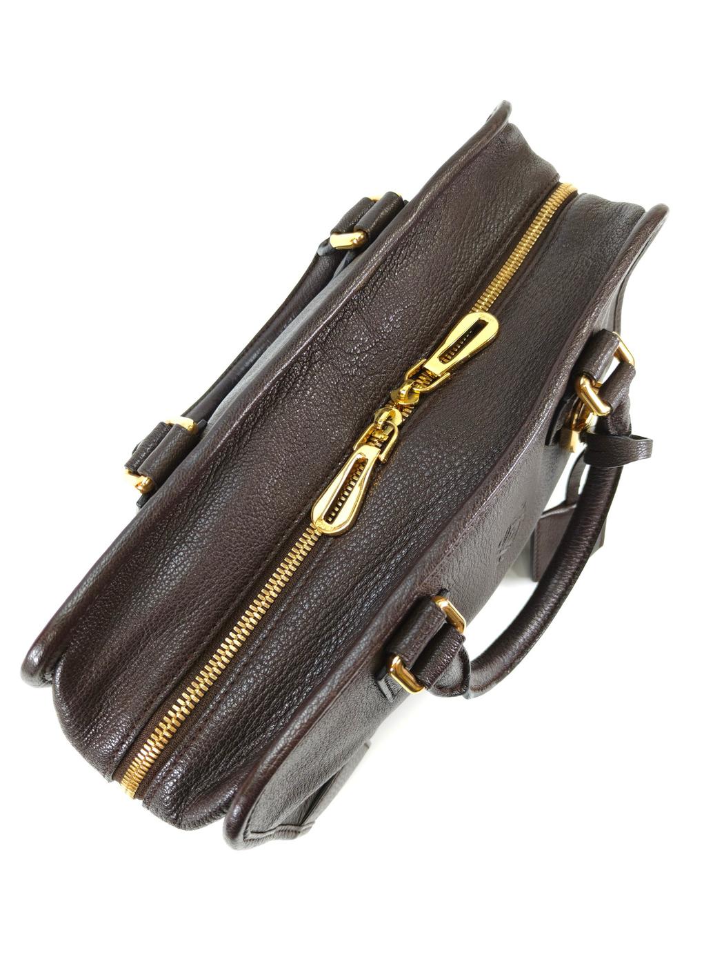 LOEWE Amazona 28 手提包，迷你波士顿包，棕色，控制编号：10390