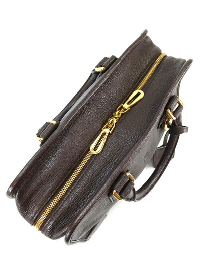 LOEWE Amazona 28 手提包，迷你波士顿包，棕色，控制编号：10390