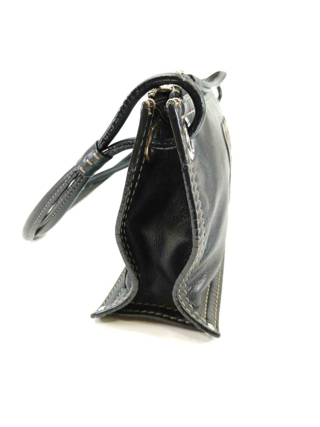 LOEWE Anagram Leather Stitch Handbag, One-Shoulder, Black, Reference Number: 10421