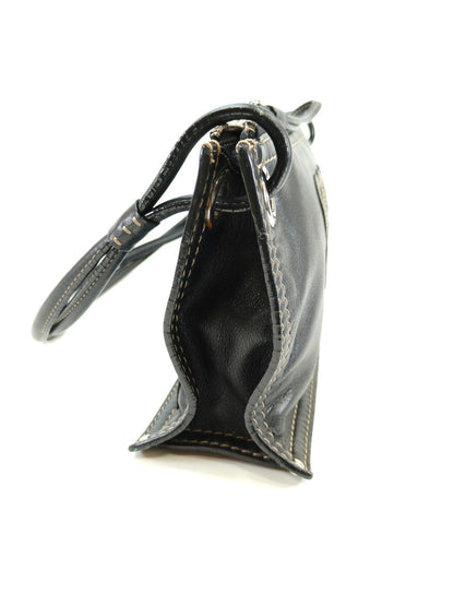 LOEWE Anagram Leather Stitch Handbag, One-Shoulder, Black, Reference Number: 10421