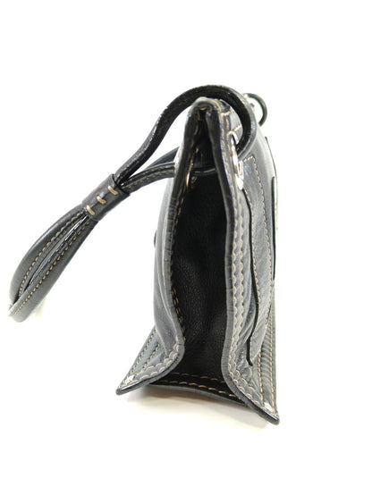 LOEWE Anagram Leather Stitch Handbag, One-Shoulder, Black, Reference Number: 10421