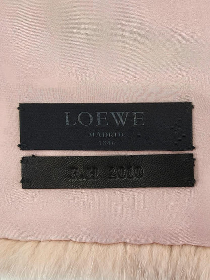 LOEWE Anagram 貂皮围巾，粉色，货号：10506