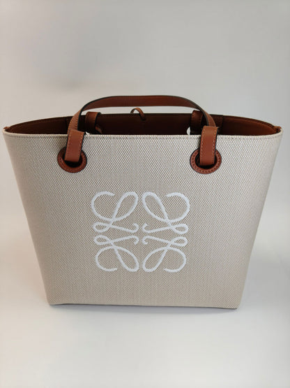LOEWE Anagram 2-Way Shoulder Tote Bag Ecru White Control Number: 10780