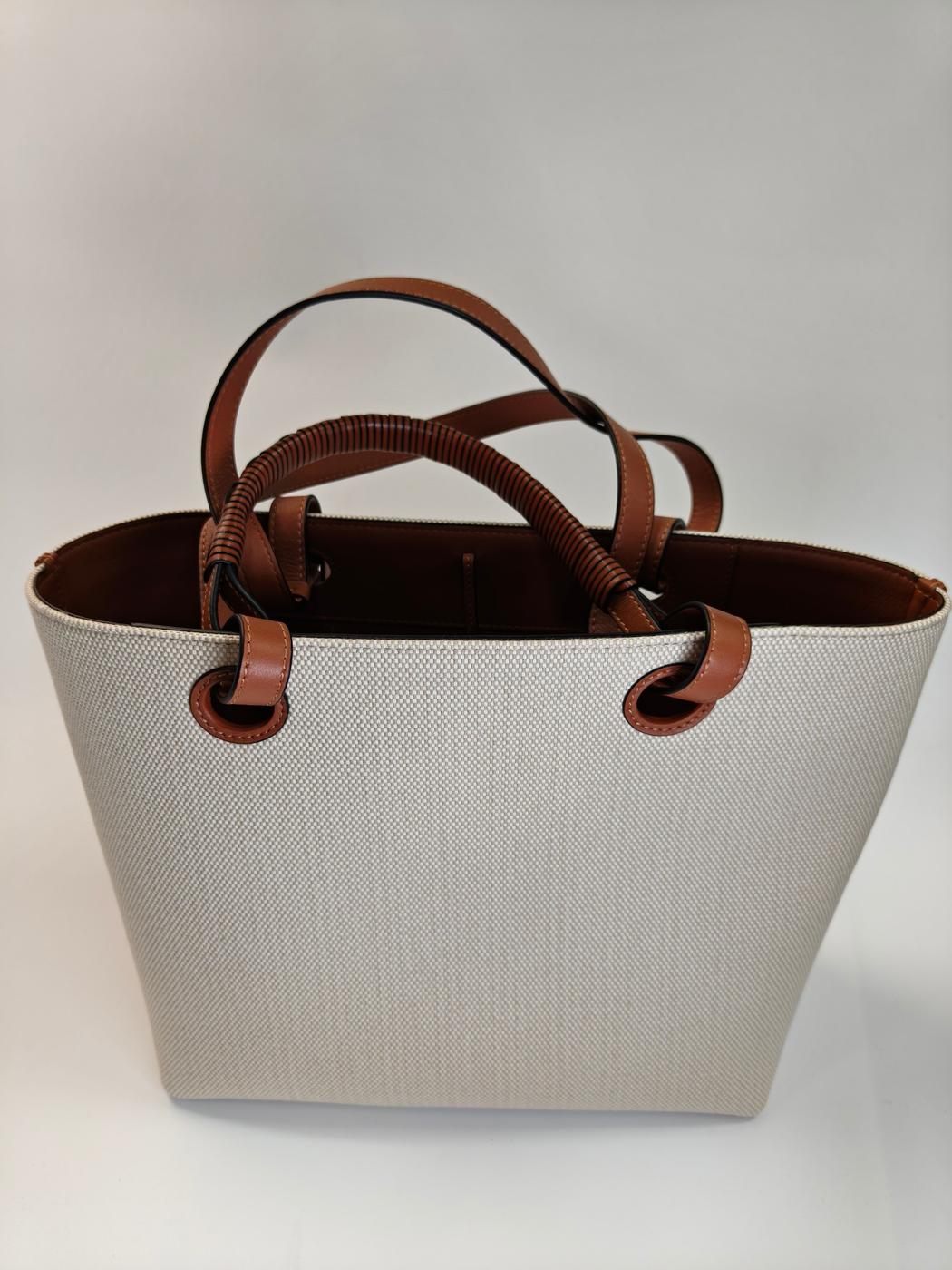 LOEWE Anagram 2-Way Shoulder Tote Bag Ecru White Control Number: 10780